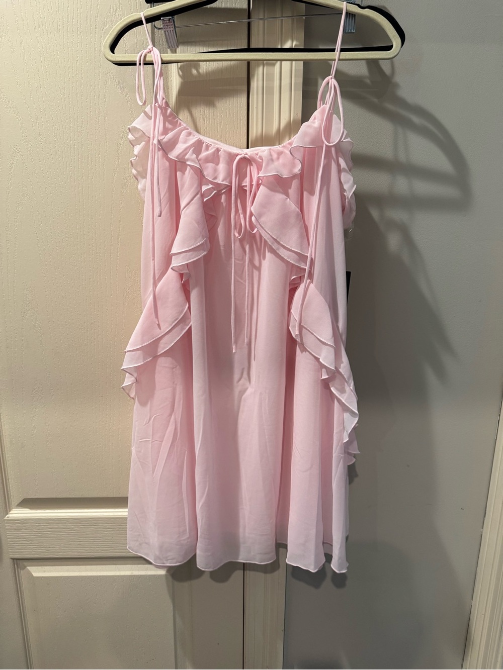 wild fable Pastel Pink Ruffle-Trim Sleep Chemise